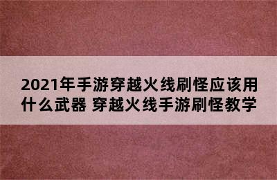 2021年手游穿越火线刷怪应该用什么武器 穿越火线手游刷怪教学